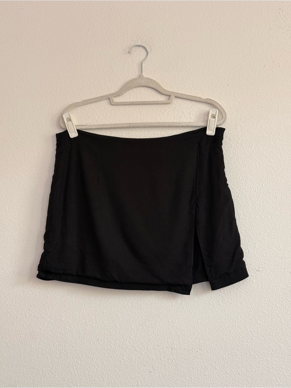 Black Women's Mini Skirt with side slit
